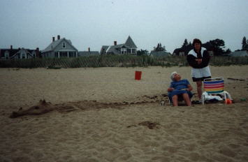 To dig on the sandy shore.