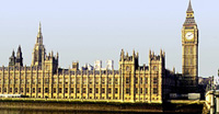 View of parliament buildings and Big Ben, from the Thames